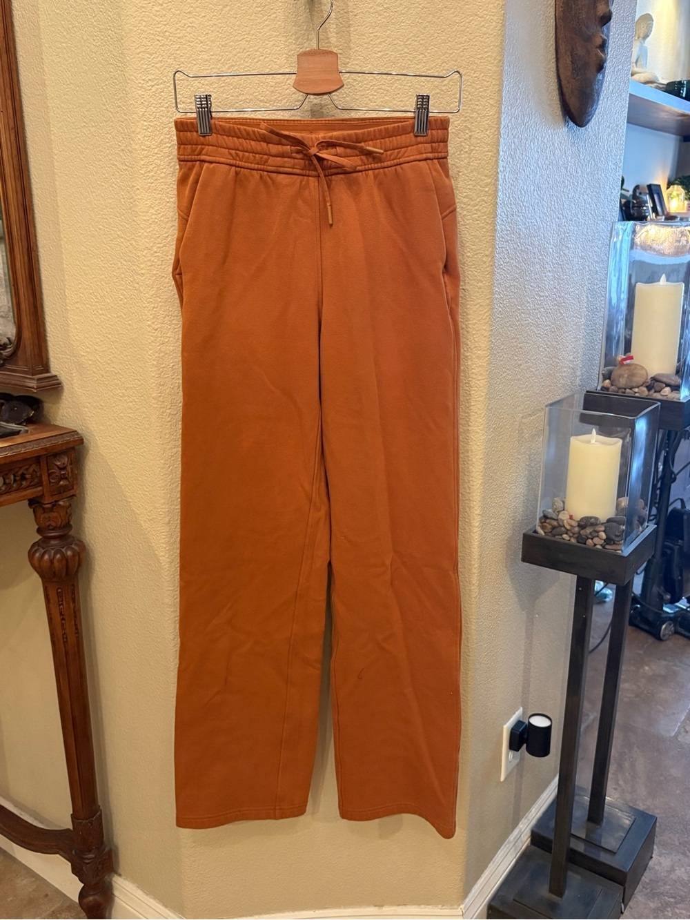 LULULEMON Women Burnt Orange Loungeful Straight Leg Pants Size 4